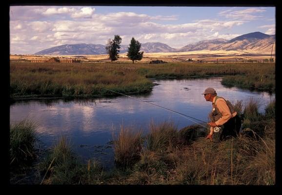 Montana fly fishing - stalking wary trout.