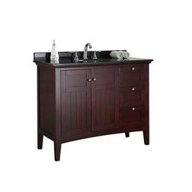 Venezia 42-in x 21-in Tobacco Undermount Single Sink Bathroom Vanity with Granite Top
