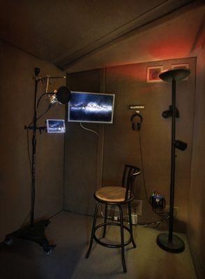 Diamond shaped vocal booth!