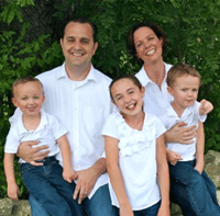 Dr. Ann E. Dimick with her husband, Lucas, and their 3 children.