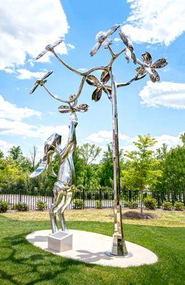 Stretch from The Paris Mountain Rabbits by Brad Oldham Sculpture