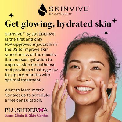 Get glowing, hydrated skin with Skinvive by Juvederm. Contact us for a free consultation.