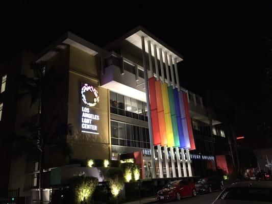 I like the little flags in front of the building