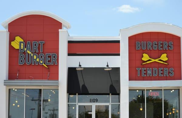 Dart Burger Sign - Burgers & Tenders