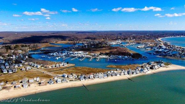 Aerial/Drone photo of the beautiful Connecticut Shoreline in Westbrook, CT.