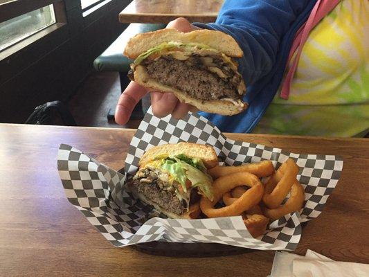 Wife LOVED the Mushroom Burger!