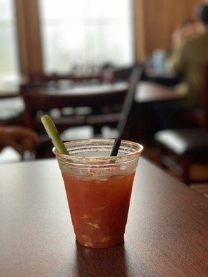 Extra spicy Bloody Mary for $12.50 (Tito's)