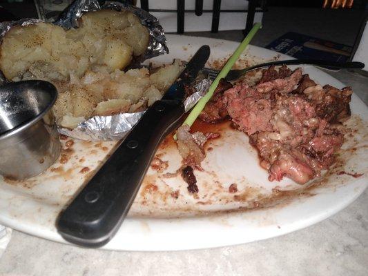 The "meat" on the right is a pile of gristle, yum!