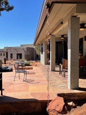 Example of a residential gutter installation in Sedona AZ