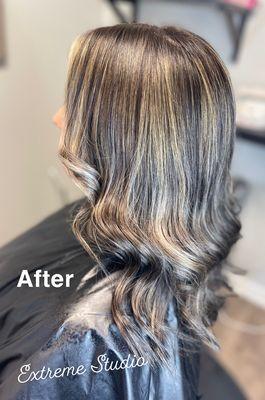 Balayage and highlights