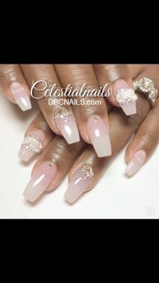 My beautiful wedding nails by Celeste of Celestial Nails in Bowie, MD