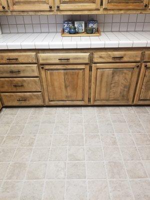 Our new kitchen floor fits just right.