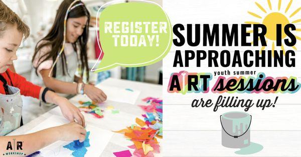 Sign up the kids for 4 or 5 day art sessions this summer. They make a different project every day.