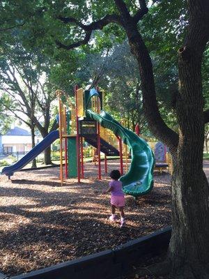 nice playground eith lots of trees