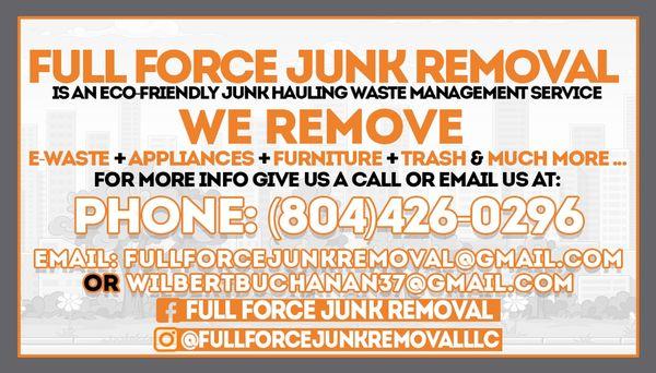 Give us a call, let us provide a solution to your junk problem!!