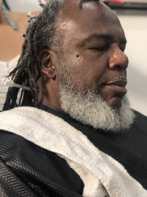 Grey Beard & Loc work