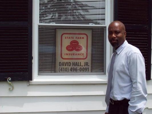 Agent by office sign