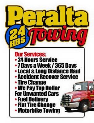 Peralta 24 hour towing services