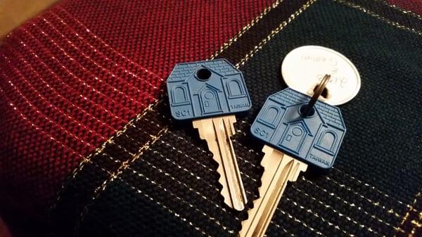 Our first set of house keys! Thanks Mike and Cindy.