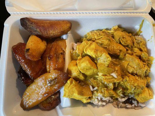 Currry Chicken and Plantains