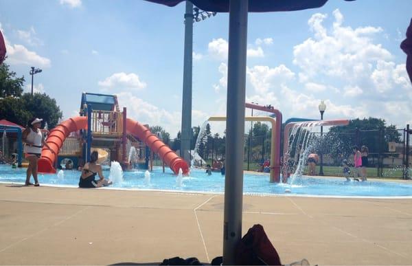 Wading pool at freedom park for kids under 9. My 16month old loved it!!