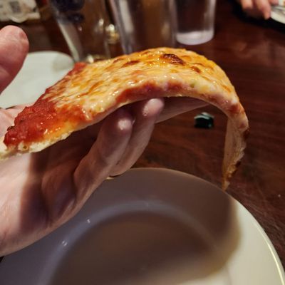 Flaccid slice of pizza.