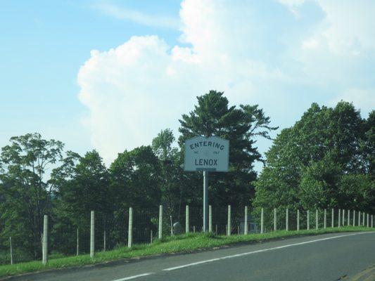 Entering Lenox from Lee.