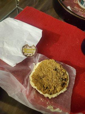 Oatmeal Raisin cookie sandwich