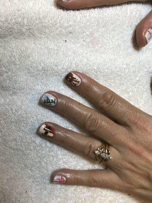 Christmas nail art