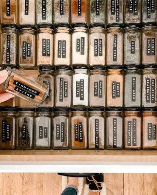 Spice Drawer Organization.