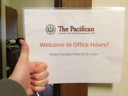 The Pacifican's office hours