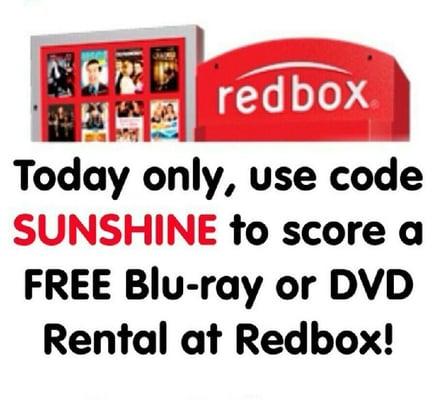 Came here for the Red Box.  This code is only for today.