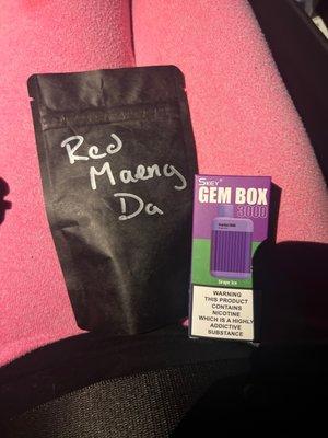 pain relief kratom and menthol vape!