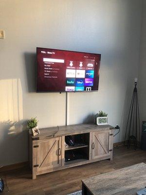 Mounted TV