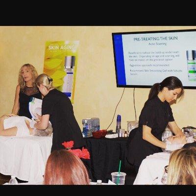 Rhonda Allison Skincare training class in Scottsdale.