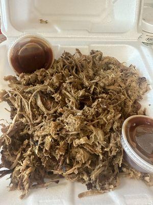 Heaping pound of pulled pork