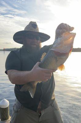 Fishing off the dock