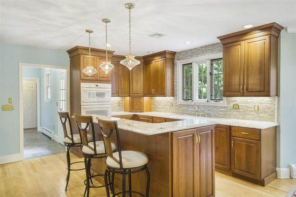 This gorgeous cherry kitchen by Dynasty is so warm and inviting!