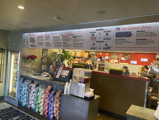 Counter and menu