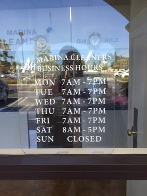 Opening times