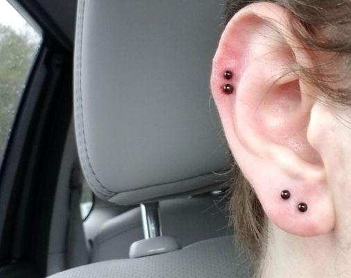 4 of the 8 piercings i got done at exotic impressions