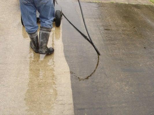 Power Washing Concrete