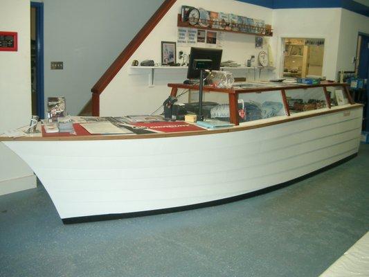 We Made this Counter modeled after the Tobin Craft Boats built here in the late 50's