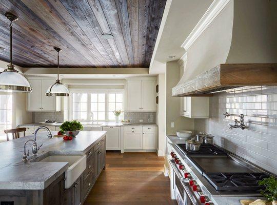 French Country Kitchen featuring Wood Harbor Custom 
Cabinetry