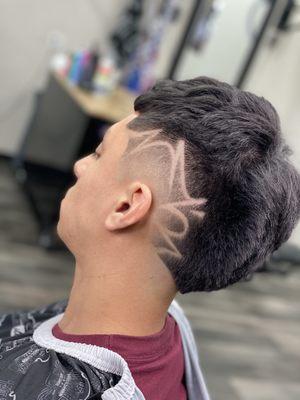 Mohawk with freestyle design