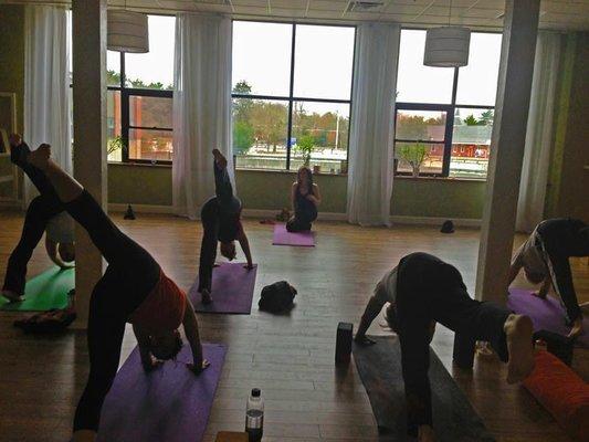 Maggie teaching Vinyasa Yoga at Humble Warrior