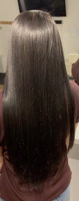 After keratin treatment