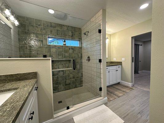 Bath Remodel Plumbing Fixtures and Drain Moving. Shower Install