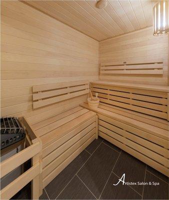 Hypo-allergenic Aspen Wood Saunas available in both the Men and Women locker rooms, with temperatures as high as 210 degrees.