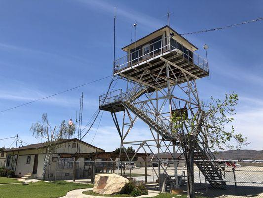 Former fire lookout tower, moved to Ryan as air tanker base control.